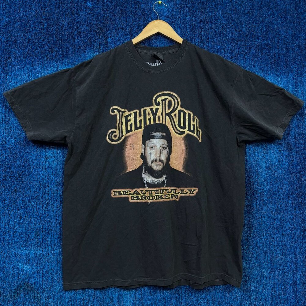 Jelly Roll “Beautifully Broken” Graphic Country T-Shirt Size 2X